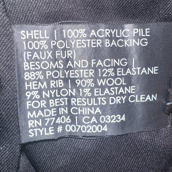 Club Monaco Vest Womens Medium Brown Faux Fur Zip Pockets Ribbed Hem Full Zip - Picture 5 of 7